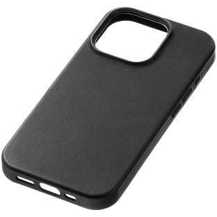 Чехол защитный uBear Capital Case для iPhone 16 Pro, натуральная кожа, MagSafe совместимый, черный