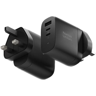 FAST-PD67-BLK-2CA NATIVE UNION FAST GAN CHARGER PD 67W, сетевое зарядное устройство (2xUSB-C+1хUSB-A FAST-PD67-BLK-2CA NATIVE UNION FAST GAN CHARGER PD 67W, сетевое зарядное устройство (2xUSB-C+1хUSB-A