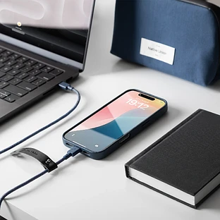 BELT CABLE TYPE-C, кабель зарядный USB-C/USB-C,  60W, длина 1,2 м., цвет: синий