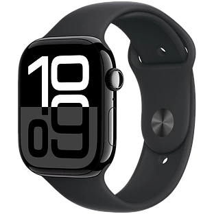 Apple Watch Series 10 GPS 42mm Jet Black Aluminum Case with Black Sport Band - S/M Apple Watch Series 10 GPS 42mm Jet Black Aluminum Case with Black Sport Band - S/M