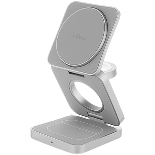 Беспроводное зарядное устройство с поддержкой MagSafe, uBear Balance, цвет:серебро Беспроводное зарядное устройство с поддержкой MagSafe, uBear Balance, цвет:серебро