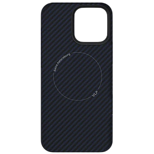 Чехол защитный "vlp" Kevlar Case с MagSafe для iPhone 16 ProMax, темно-синий