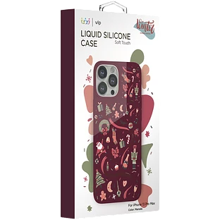 Чехол защитный VLP Art Collection для iPhone 13 ProMax  Winter  марсала