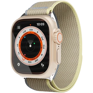 Ремешок нейлоновый Trail Band "vlp" для Apple Watch 42/44/45/49mm, бежевый-желтый Ремешок нейлоновый Trail Band "vlp" для Apple Watch 42/44/45/49mm, бежевый-желтый