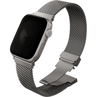 Uniq для Apple Watch 42/41/40 ремешок mm Dante PRO Strap Mesh Steel Titanium Silver
