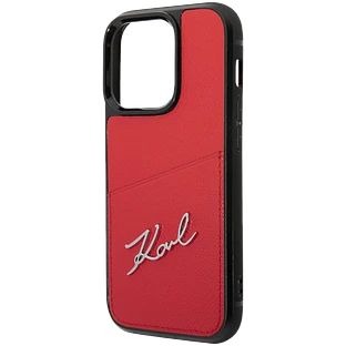 Lagerfeld для iPhone 14 Pro чехол PU Signature logo with Cardslot Hard Red Lagerfeld для iPhone 14 Pro чехол PU Signature logo with Cardslot Hard Red