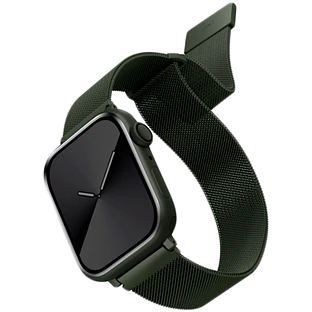 Ремешок Uniq для Apple Watch 45/44/42 mm Dante Strap Mesh Steel Green