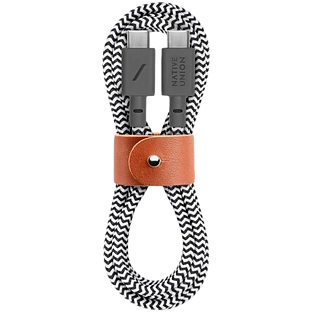 BELT CABLE TYPE-C, кабель зарядный USB-C/USB-C, 240W , длина 1,2 м.,цвет: зебра