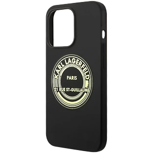 Lagerfeld для iPhone 14 Pro чехол Liquid silicone RSG Round logo Hard Black Lagerfeld для iPhone 14 Pro чехол Liquid silicone RSG Round logo Hard Black