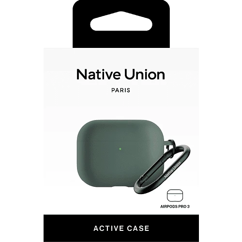 ACTIVE CASE, чехол защитный NATIVE UNION для AirPods Pro 3, цвет: серо-зеленый