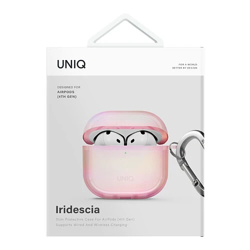 Чехол Uniq для Airpods 4/5 чехол Iridescia (holographic) Pink Prism