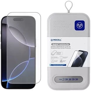 Защитное стекло MOCOLL 2.5D iPhone 16 Pro + Установочный комплект Защитное стекло MOCOLL 2.5D iPhone 16 Pro + Установочный комплект