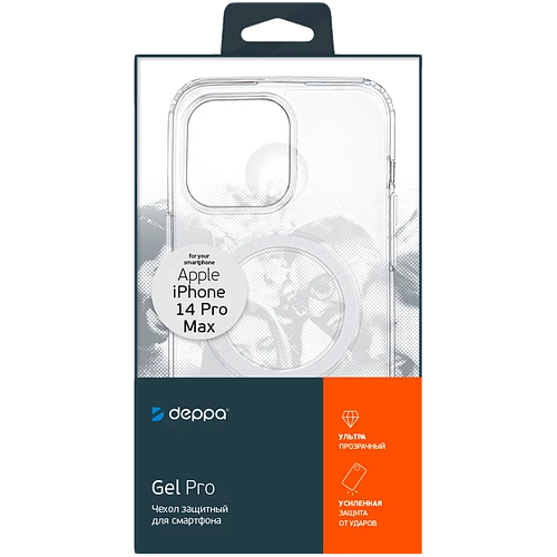 88335, Чехол Gel Pro Magsafe для Apple iPhone 14 Pro Max (2022), прозрачный, Deppa, PET UNI 88335, Чехол Gel Pro Magsafe для Apple iPhone 14 Pro Max (2022), прозрачный, Deppa, PET UNI