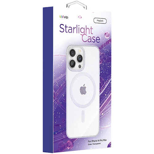 Чехол защитный "vlp" Starlight Case with MagSafe для iPhone 14 ProMax, прозрачный Чехол защитный "vlp" Starlight Case with MagSafe для iPhone 14 ProMax, прозрачный