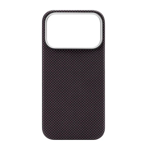 Чехол защитный uBear Supreme Case для iPhone 18 Pro, ультратонкий, материал Кевлар, MagSafe совместимый, бургунди (клетчатый)