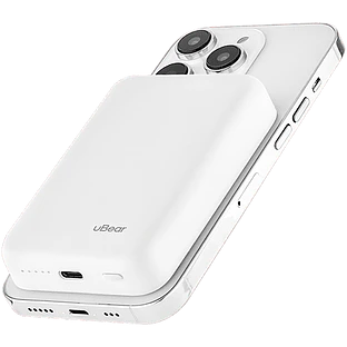 Внешний аккумулятор uBear Flow Magnetic Power bank 10000mAh, PD20W, белый Внешний аккумулятор uBear Flow Magnetic Power bank 10000mAh, PD20W, белый