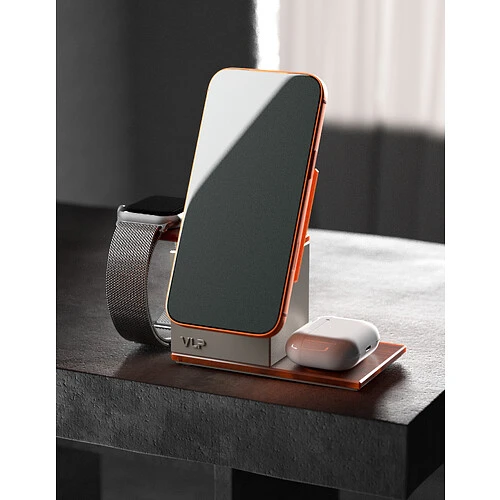 Беспроводное зарядное устройство VLP NEO Qi2.2 3 в 1, Amber Gray
