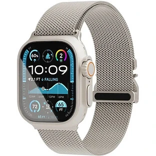 Ремешок из нержавеющей стали VLP Milanese Band Pro для Apple Watch 42/44/45 мм  титановый Ремешок из нержавеющей стали VLP Milanese Band Pro для Apple Watch 42/44/45 мм  титановый