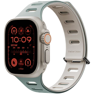 Ремешок для часов APPLE WATCH NATIVE UNION Magnetic 42/44/45/49MM, зеленый/серый Ремешок для часов APPLE WATCH NATIVE UNION Magnetic 42/44/45/49MM, зеленый/серый