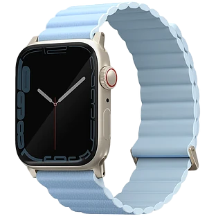 Uniq для Apple Watch 41/40/38 mm ремешок Revix Premium Ed. Leather/Silicone Arctic/Soft Blue Uniq для Apple Watch 41/40/38 mm ремешок Revix Premium Ed. Leather/Silicone Arctic/Soft Blue