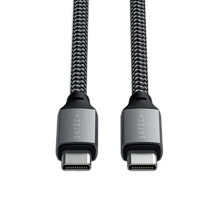 Кабель Satechi USB-C to USB-C 100W Charging Cable, Space Gray, 2м Кабель Satechi USB-C to USB-C 100W Charging Cable, Space Gray, 2м