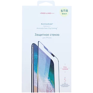Защитное закаленное стекло RED LINE Full Screen 0.2 mm для iPhone SE (2-го поколения)/8/7
