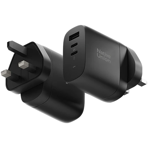 FAST-PD67-BLK-2CA NATIVE UNION FAST GAN CHARGER PD 67W, сетевое зарядное устройство (2xUSB-C+1хUSB-A