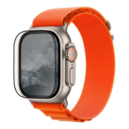 Uniq cтекло для Apple Watch Ultra 49 mm OPTIX Vivid (true colors) Clear/Black (+installer)