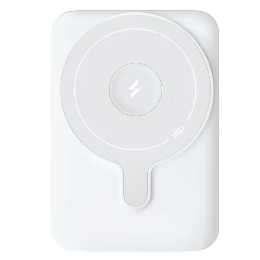 Аккумулятор внешний VLP Dual Magsafe PowerBank 5000 mAh, 3A, USB-C, белый