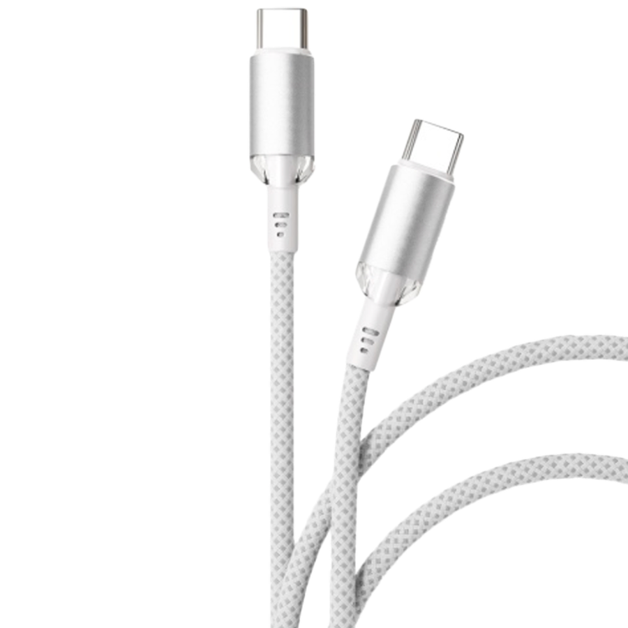 Дата-кабель VLP Diamond Cable USB C - USB C, 1.2м, белый