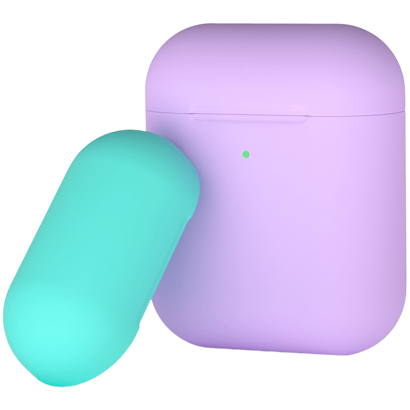 Чехол DEPPA Силиконовый Лаванда/Мята для AirPods (Gen1/2)